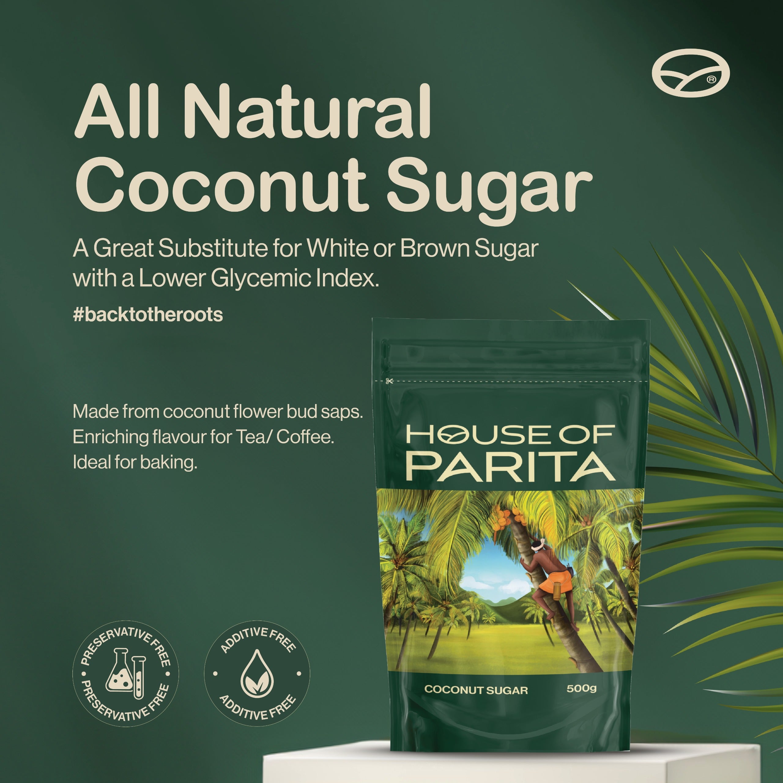All Natural Coconut Sugar - Preservative Free, Additive Free